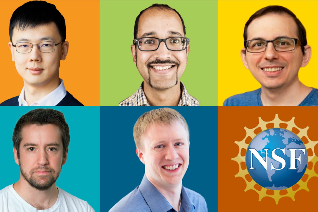 Pictures of five faculty recipients of NSF CAREER Awards