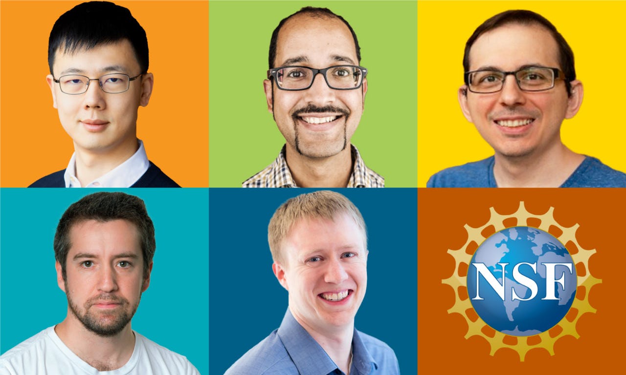 Pictures of five faculty recipients of NSF CAREER Awards